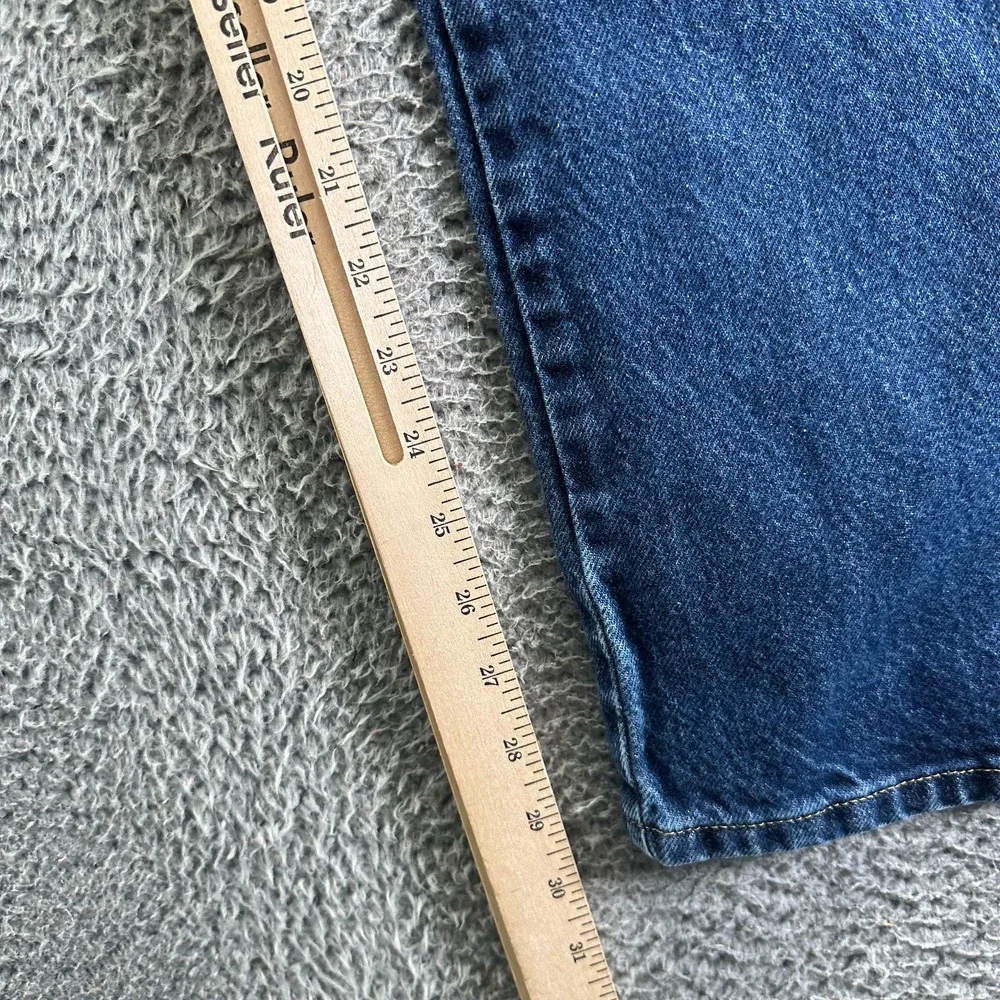 Wrangler Authentics Jeans Mens 36x30 Blue Cotton‎ Denim Straight Faded Workwear